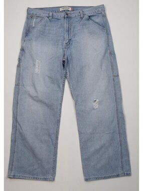 Vintage Y2K 2005 Levis Mens 38x30 Loose Straight Carpenter Wide Leg Denim Jeans